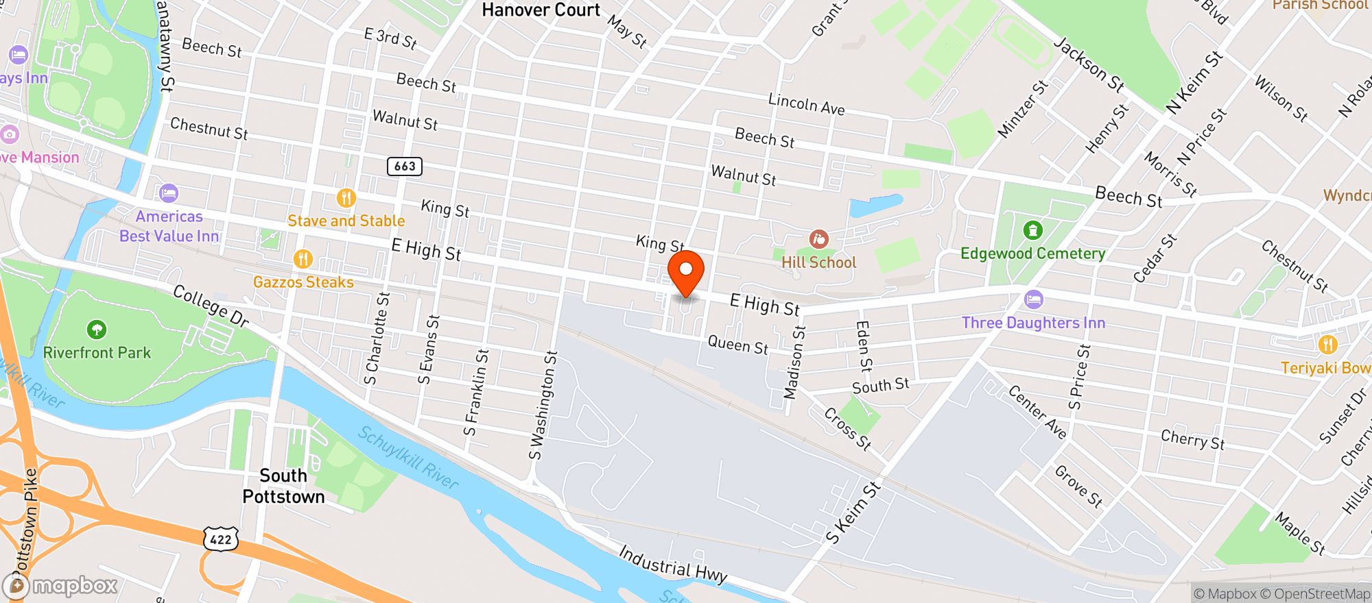 Map showing LITTLE ITALY PIZZA
