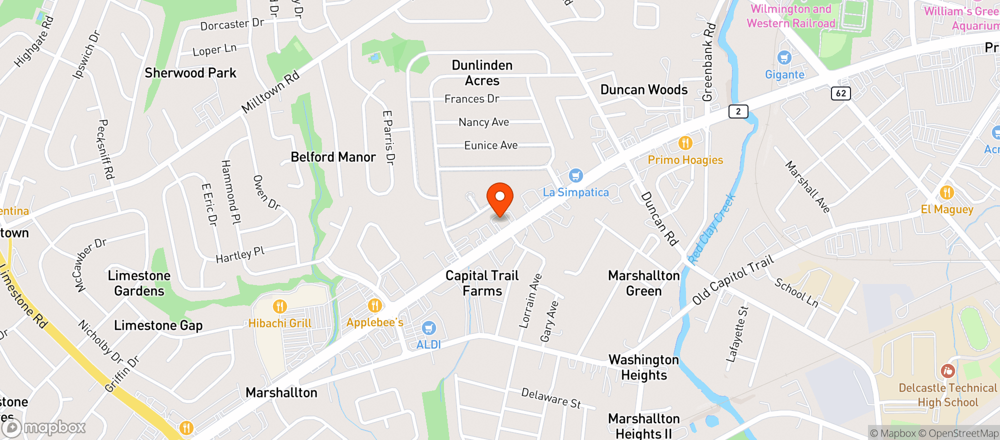 Map showing Vitamin Shoppe - Kirkwood Highway
