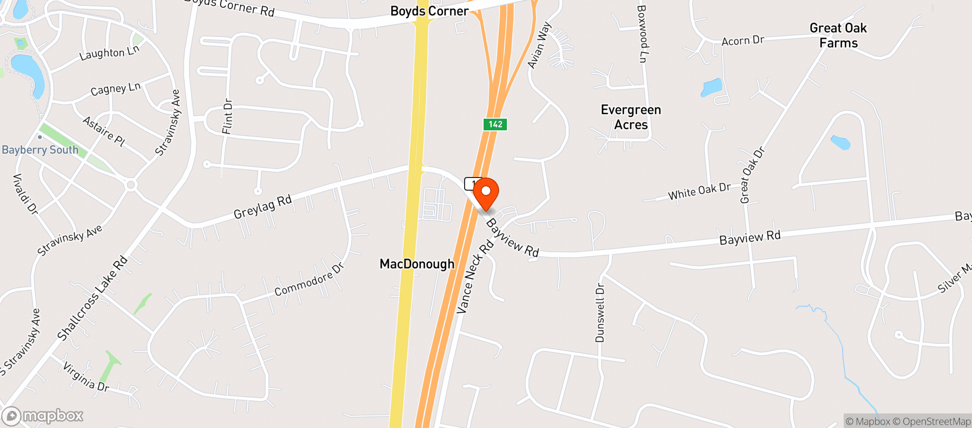 Map showing Mulligans