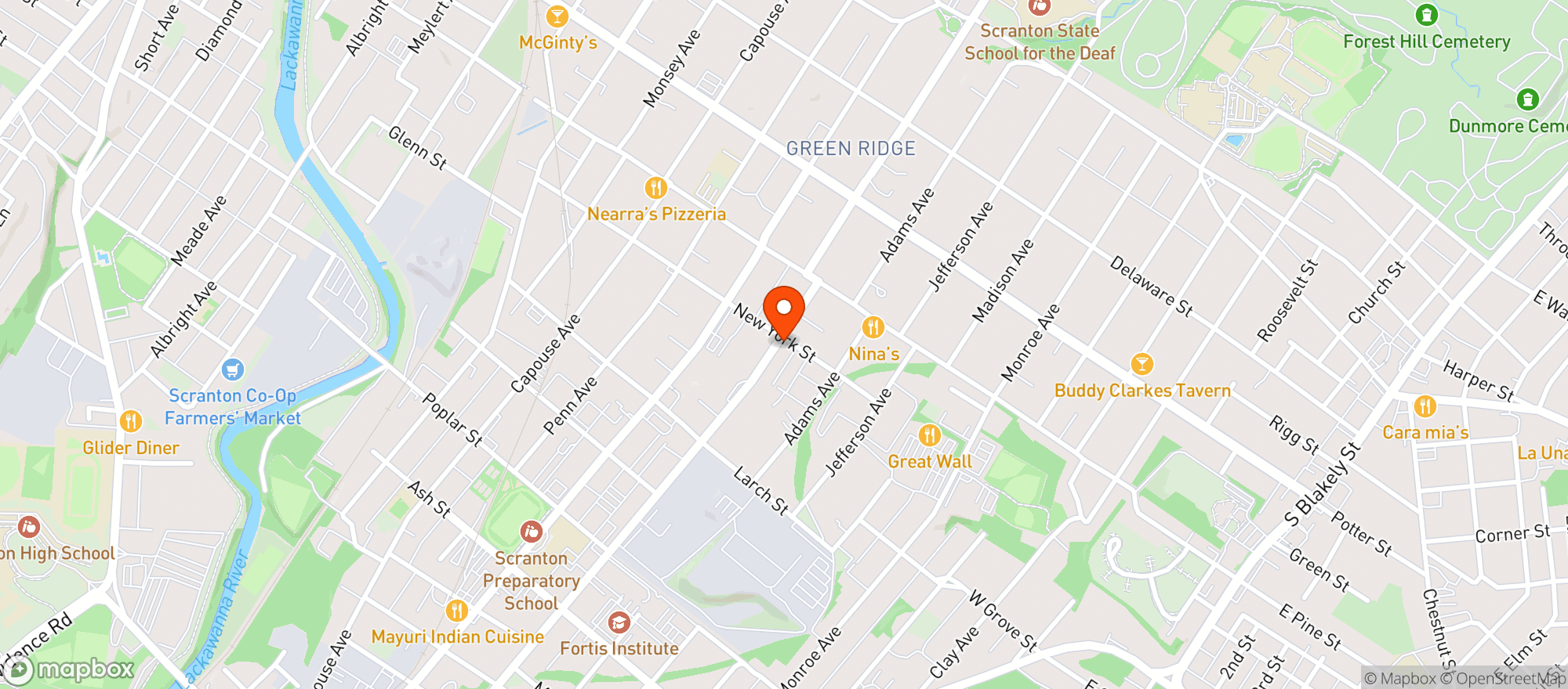 Map showing Andy Gavin's