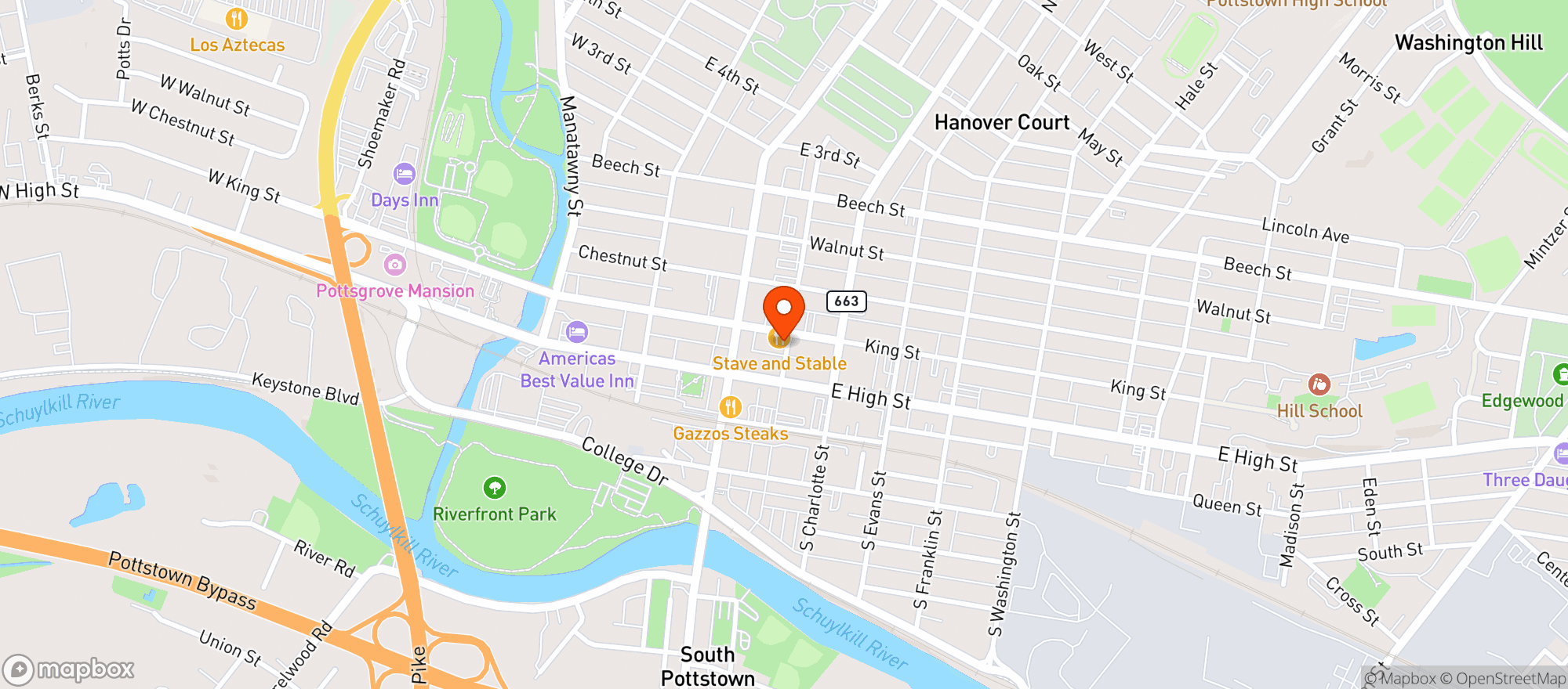 Map showing Jj Ratigan Brewing Co