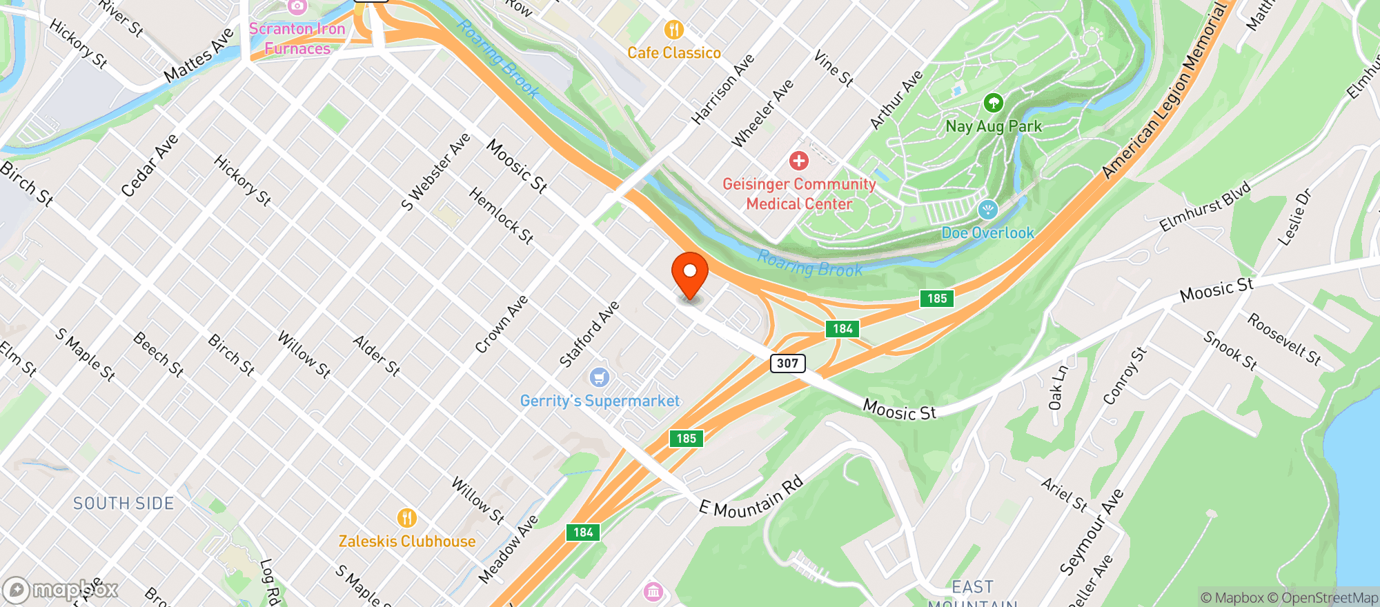 Map showing Beverage House