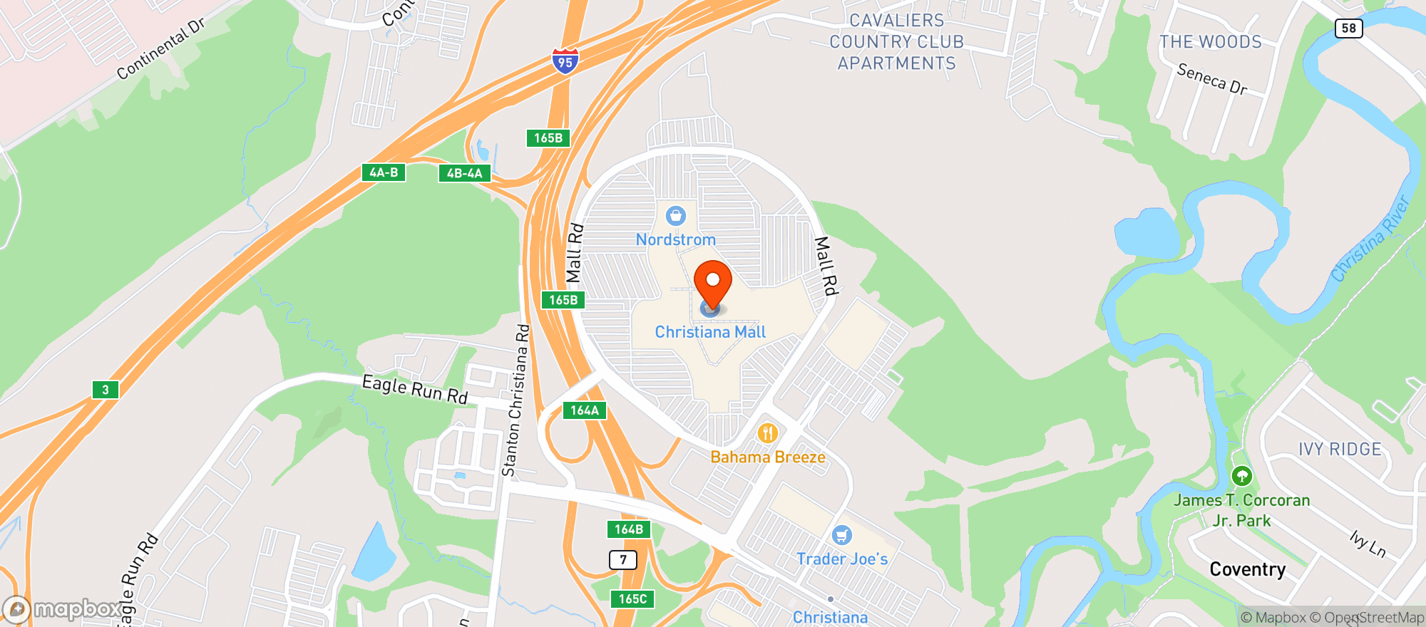 Map showing Williams Sonoma