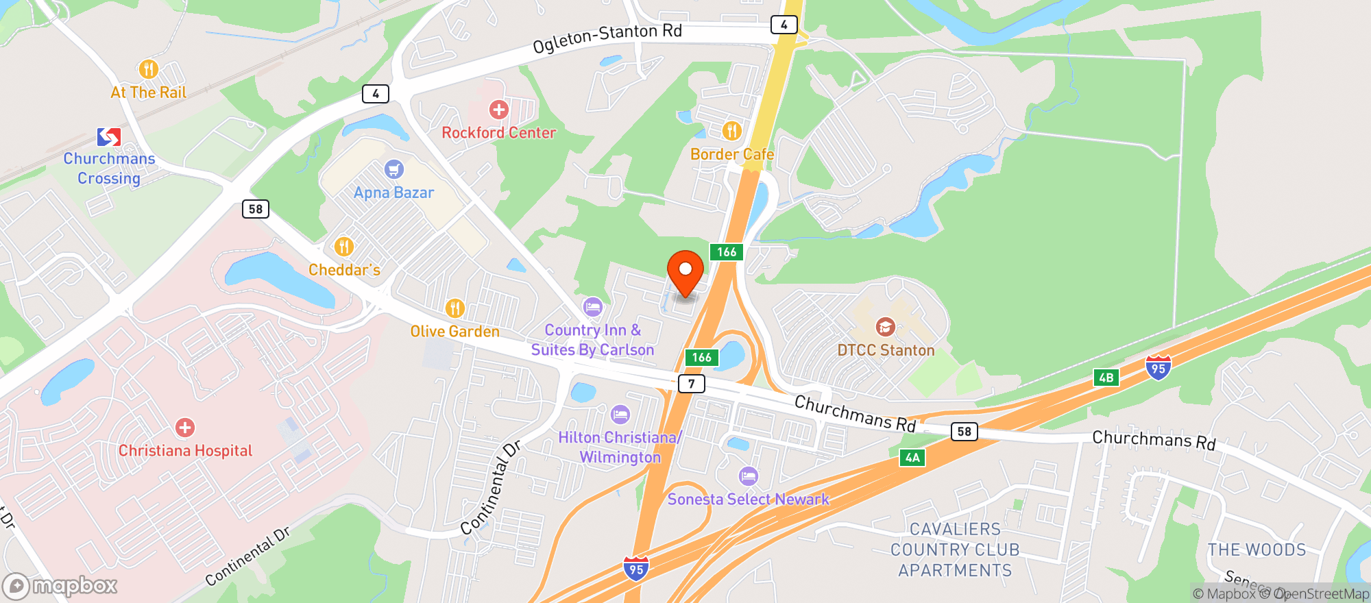 Map showing Greene Turtle Sports Bar & Grille
