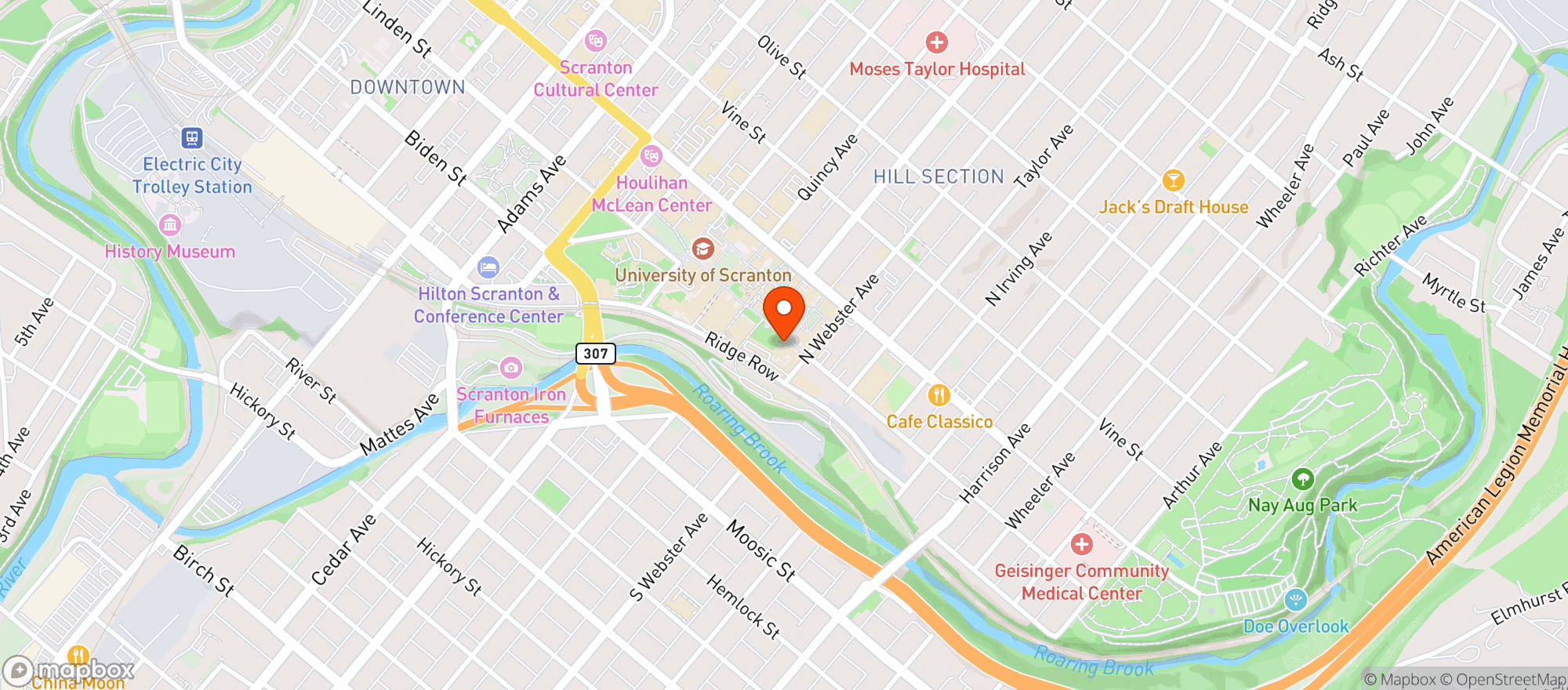 Map showing Wegmans