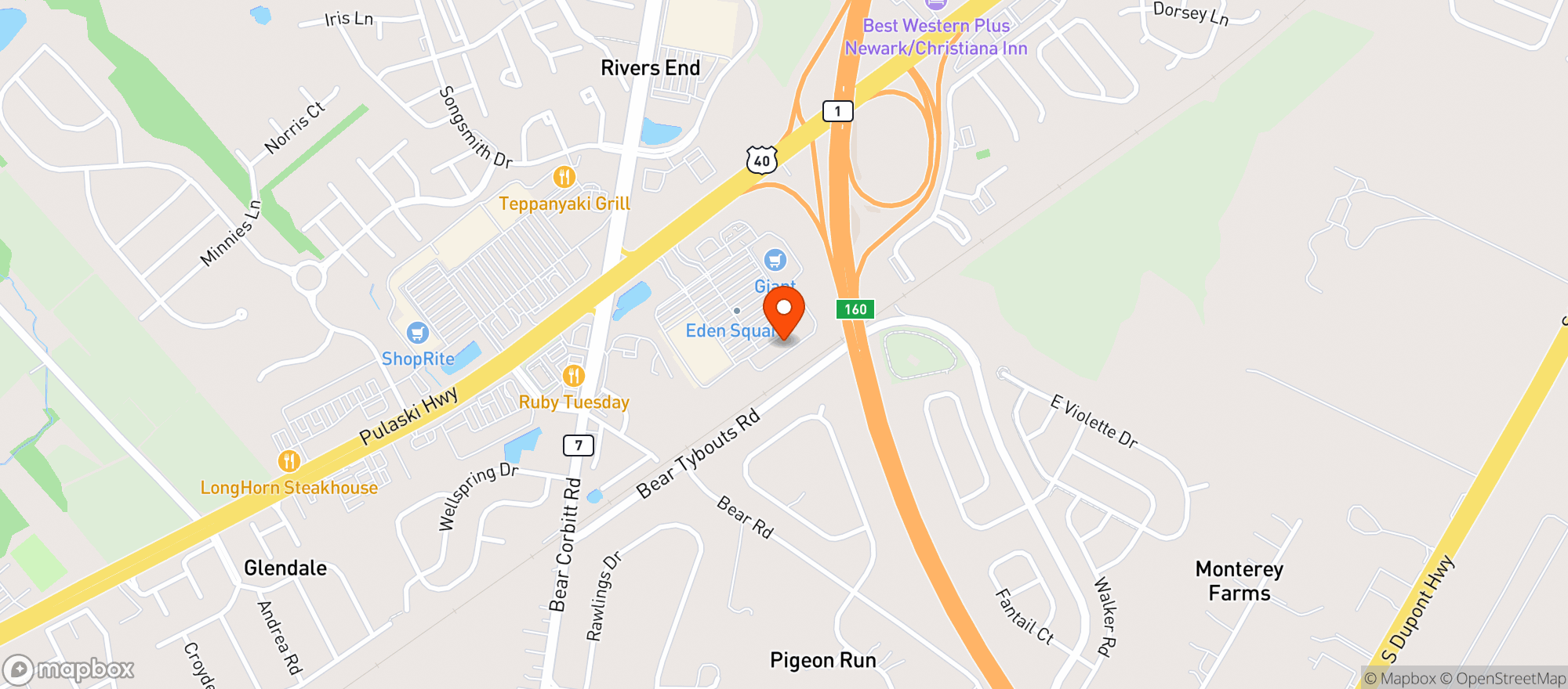 Map showing Gnc