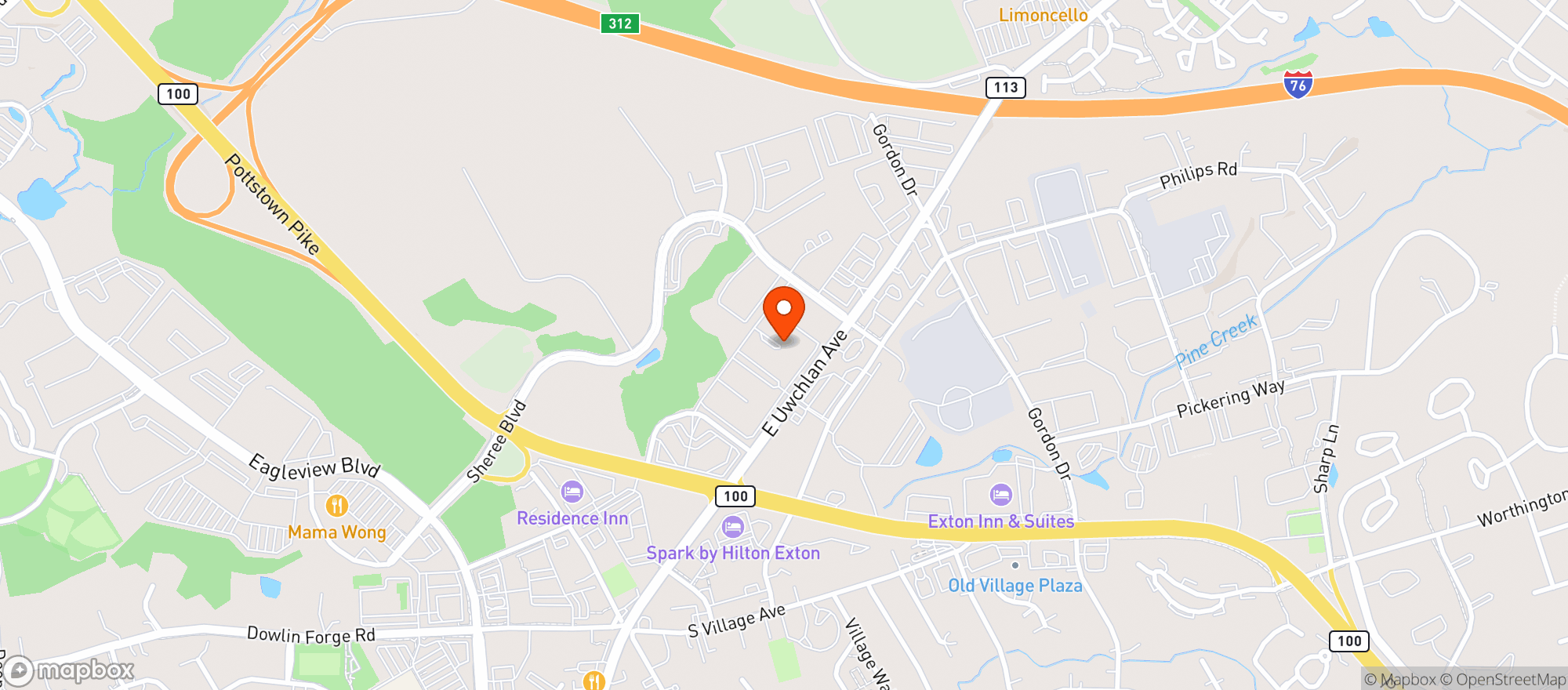 Map showing Lionville Beverage
