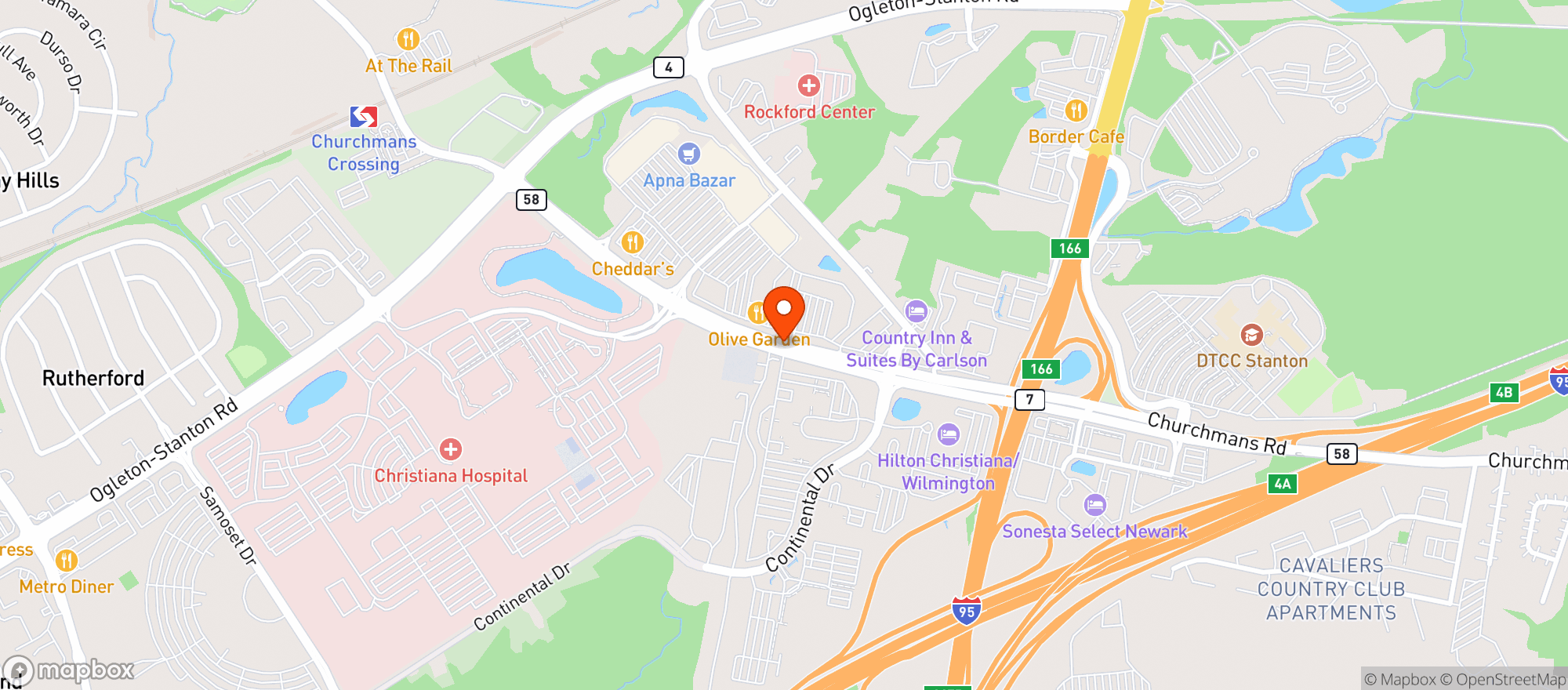 Map showing Red Lobster