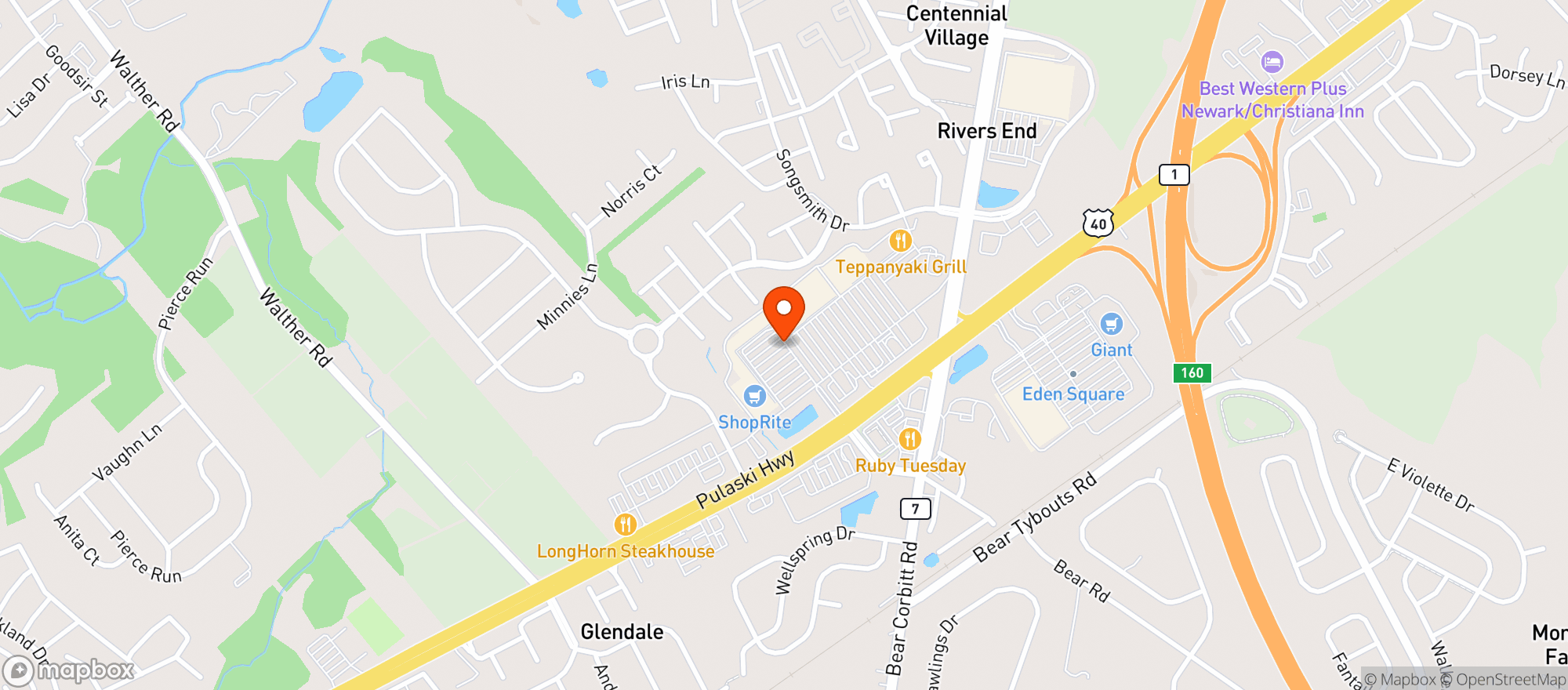Map showing Shoprite