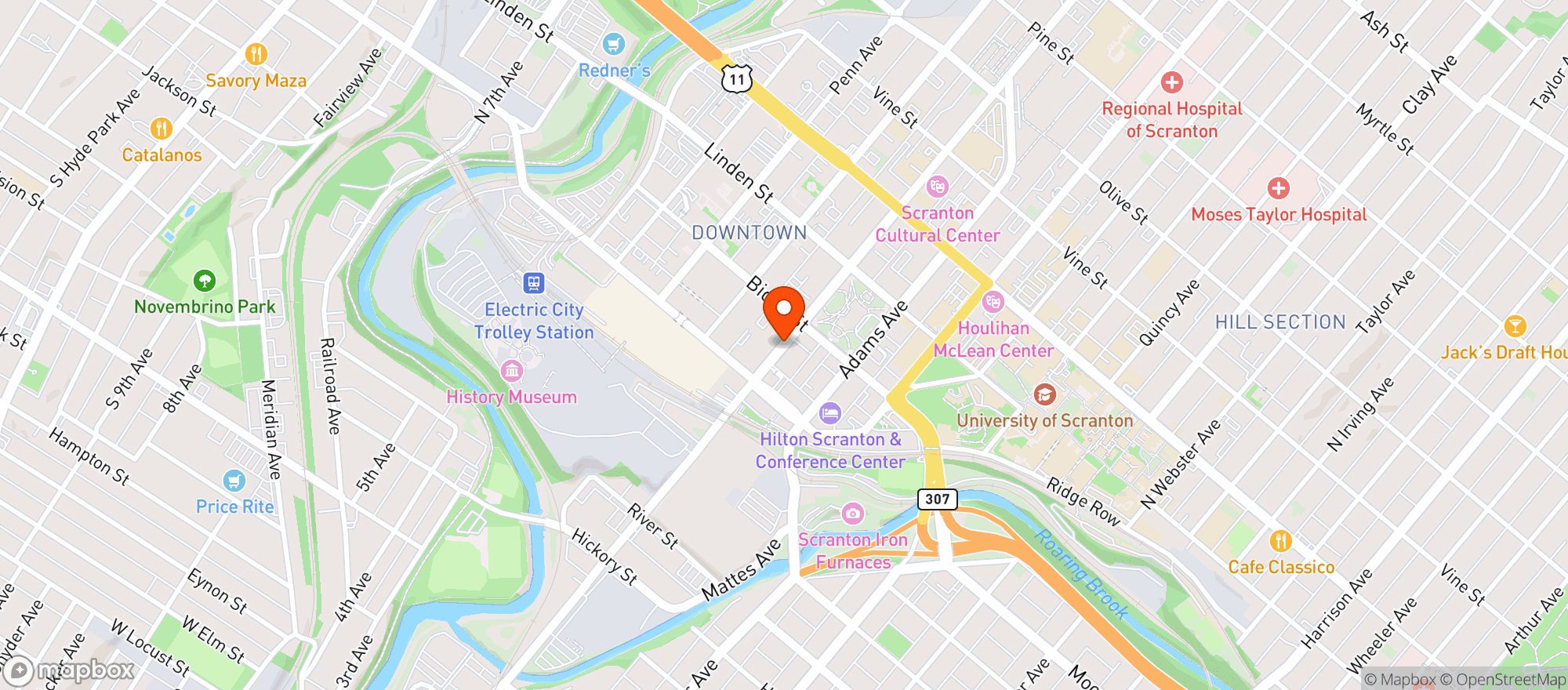 Map showing Bar Pazzo Restaurant