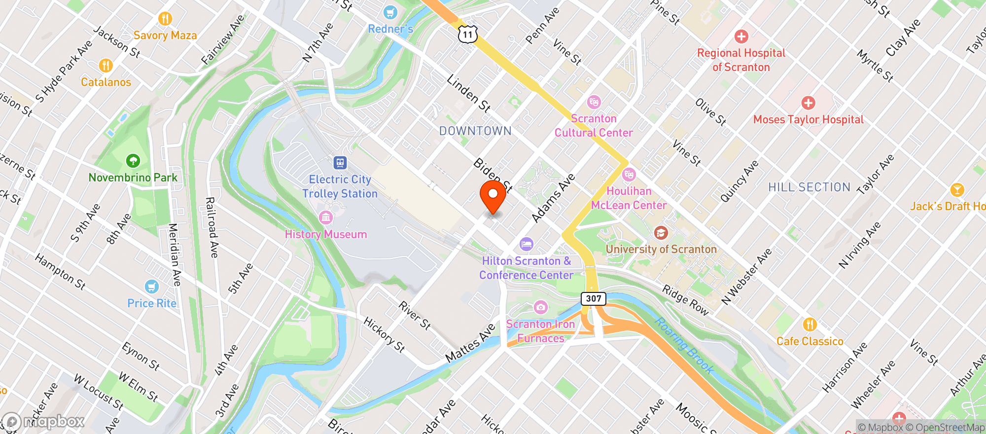 Map showing Warney Cellar & Tap