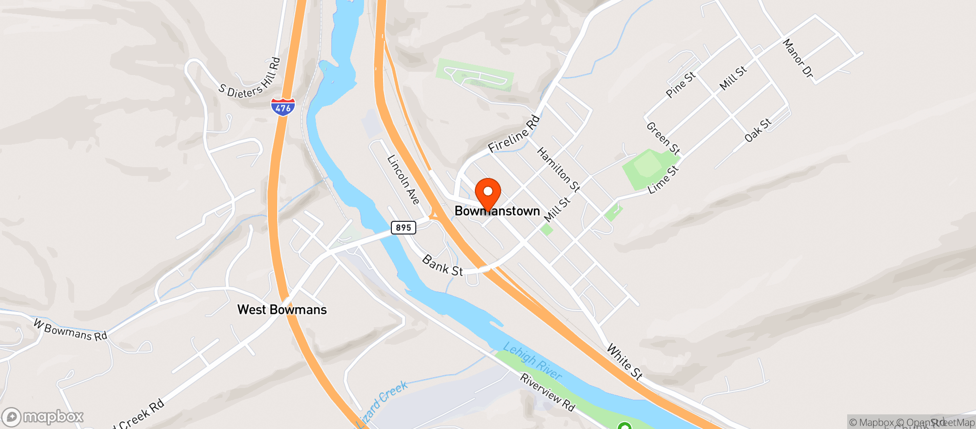 Map showing RELLY'S DELI AND BEER STORE