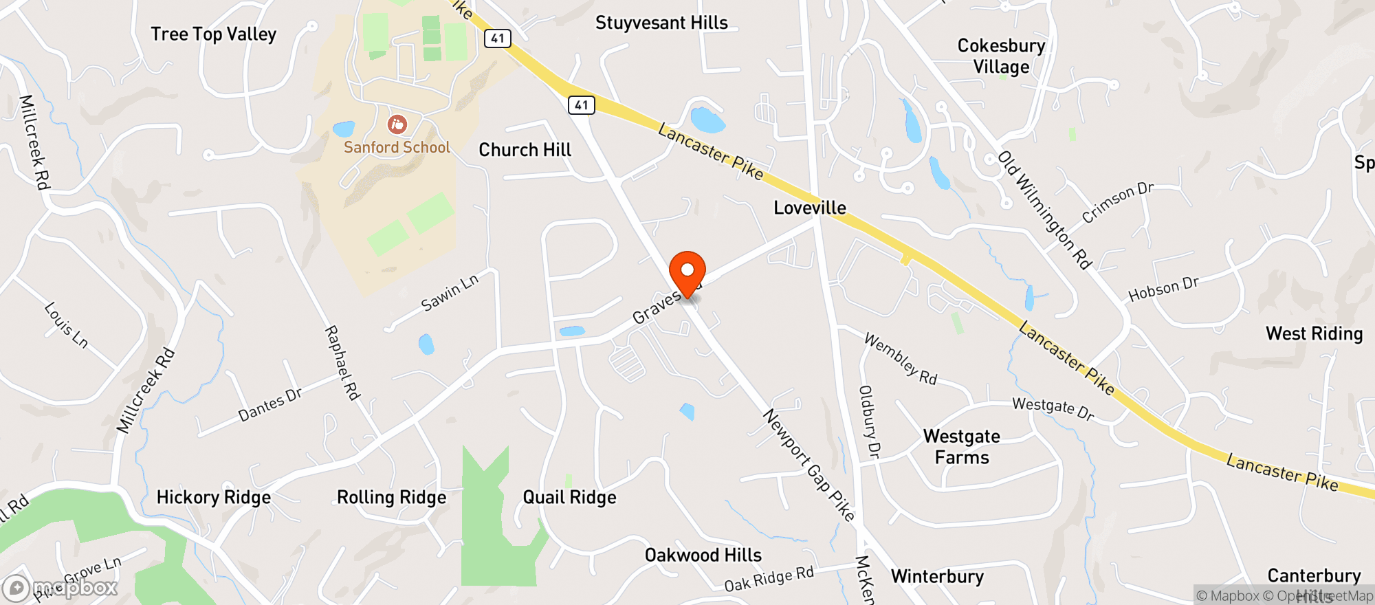 Map showing Westgate Wine & Spirits