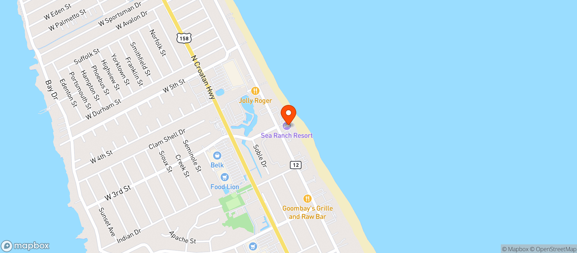 Map showing Sea Ranch Resort