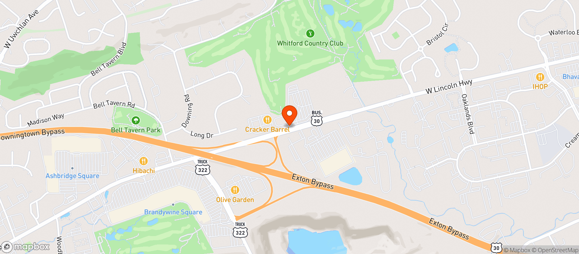 Map showing Texas Roadhouse