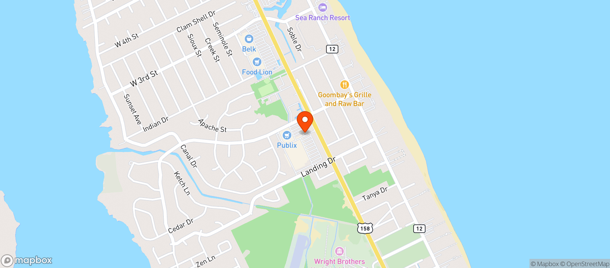 Map showing Publix