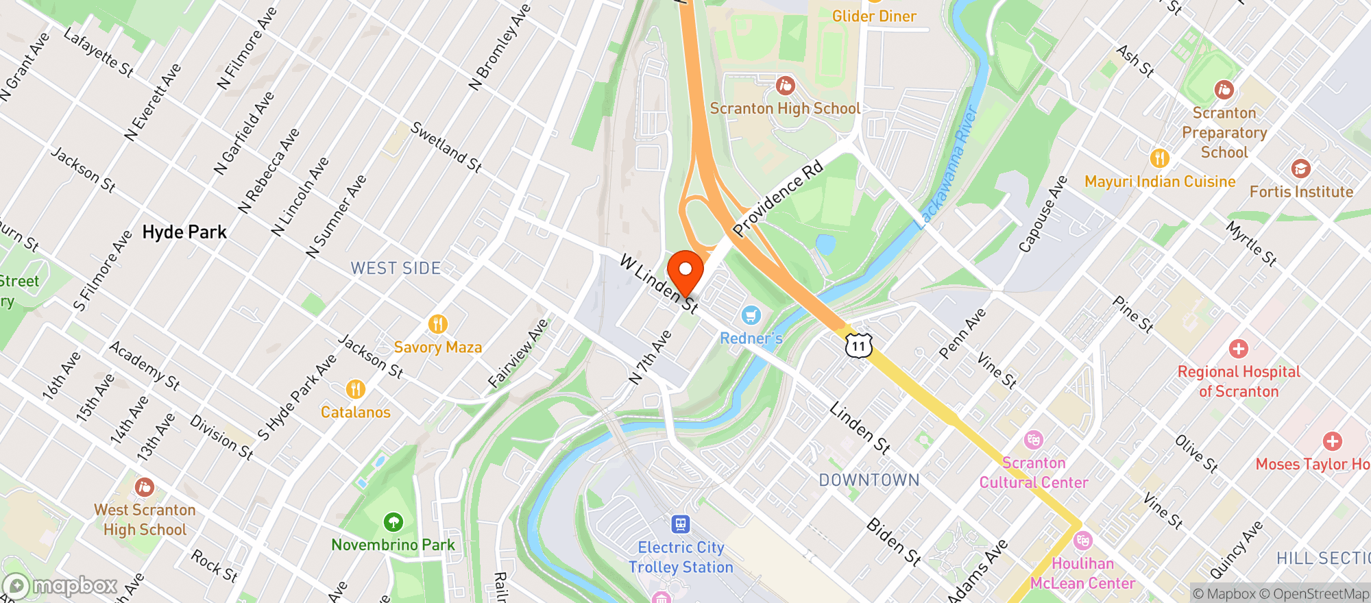 Map showing Redners Warehouse Market