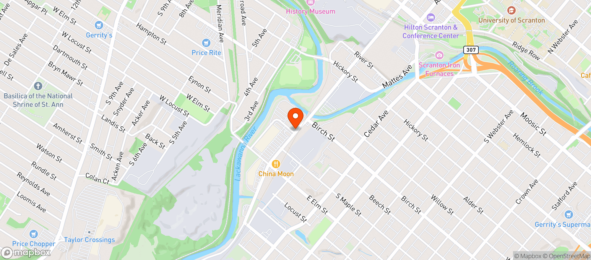 Map showing Beer City Usa