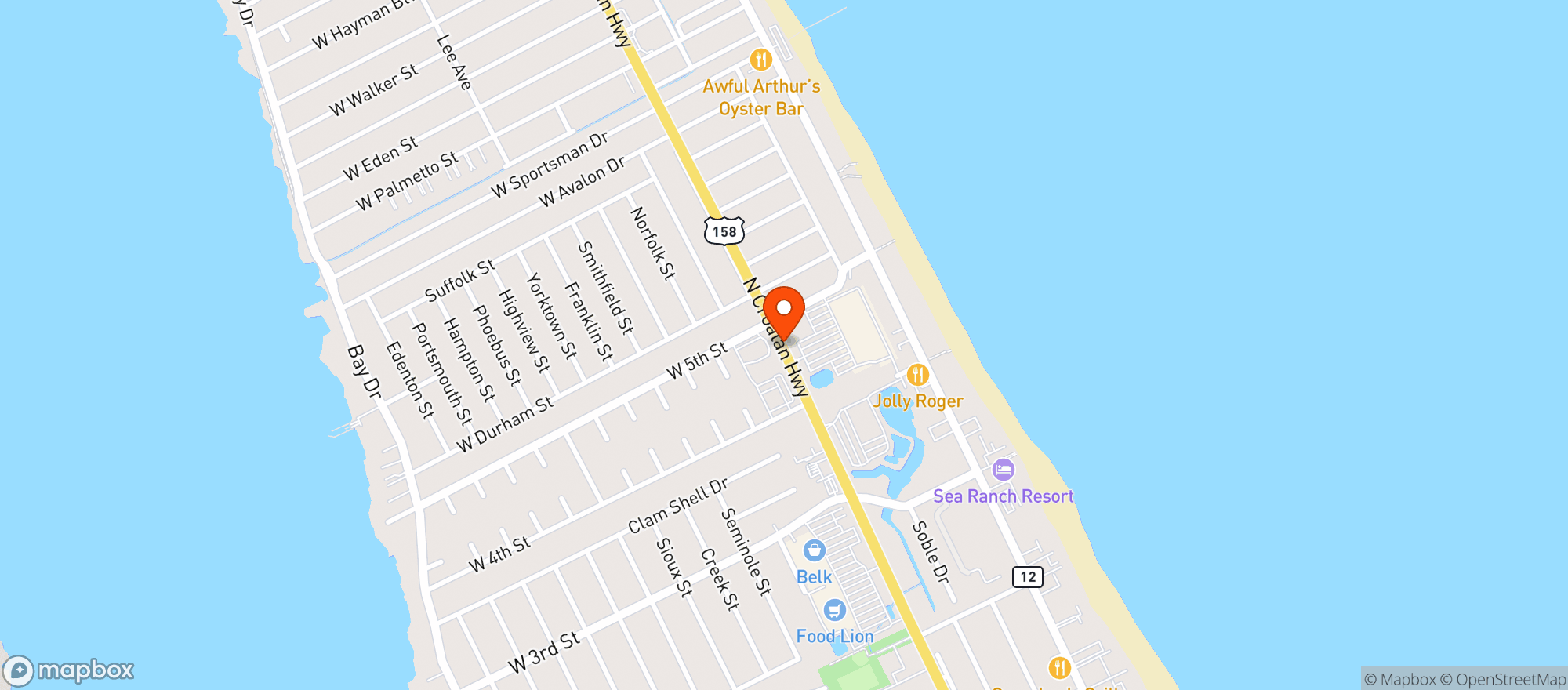 Map showing Target Store