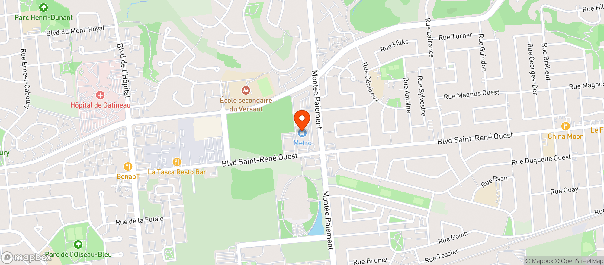 Map showing Marche Riendeau Beloeil Inc #1040