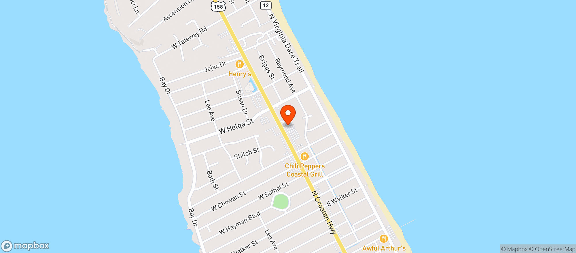 Map showing Stormy Seas Bottle Shop