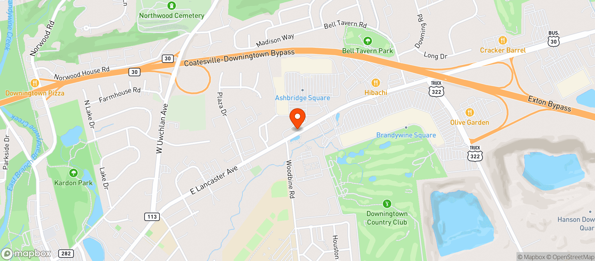 Map showing Pj Whelihans Pub & Restaurant