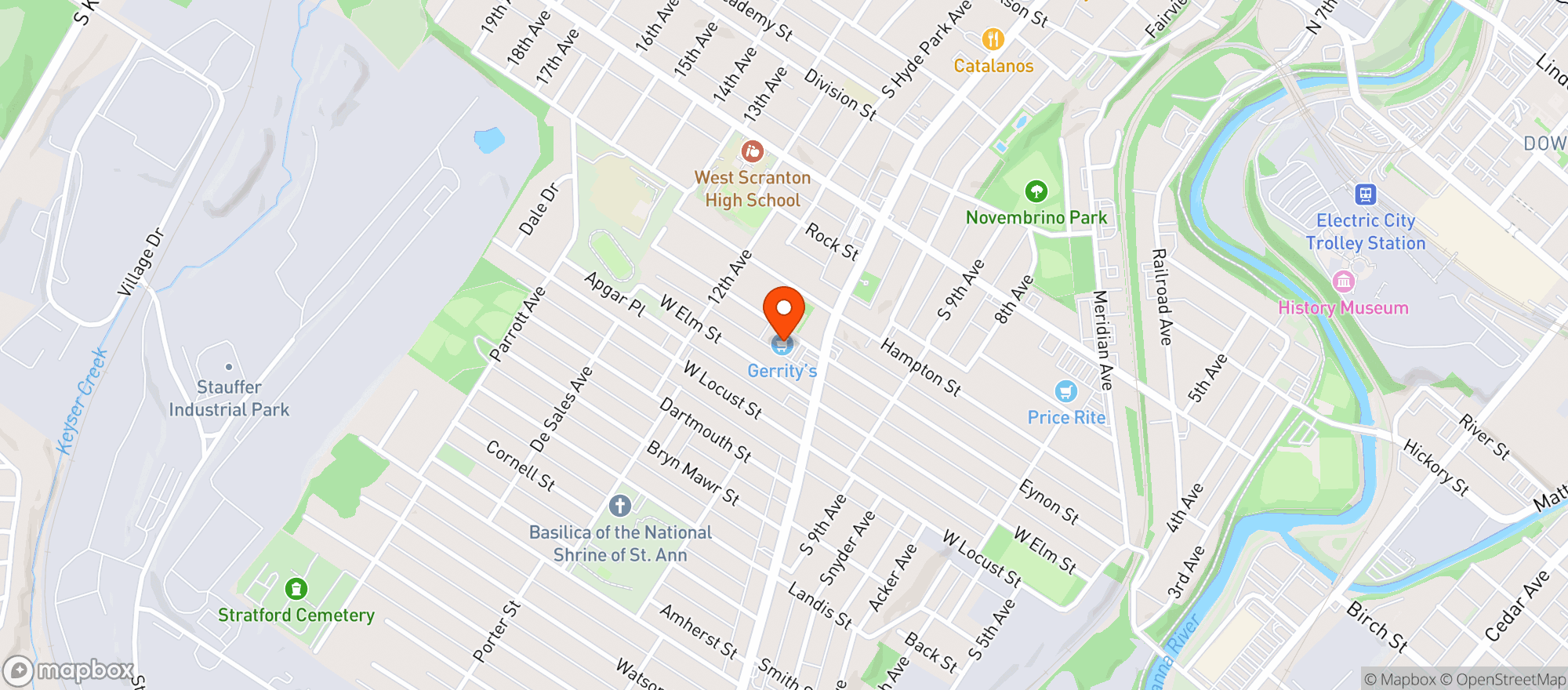Map showing The Fresh Grocer #481