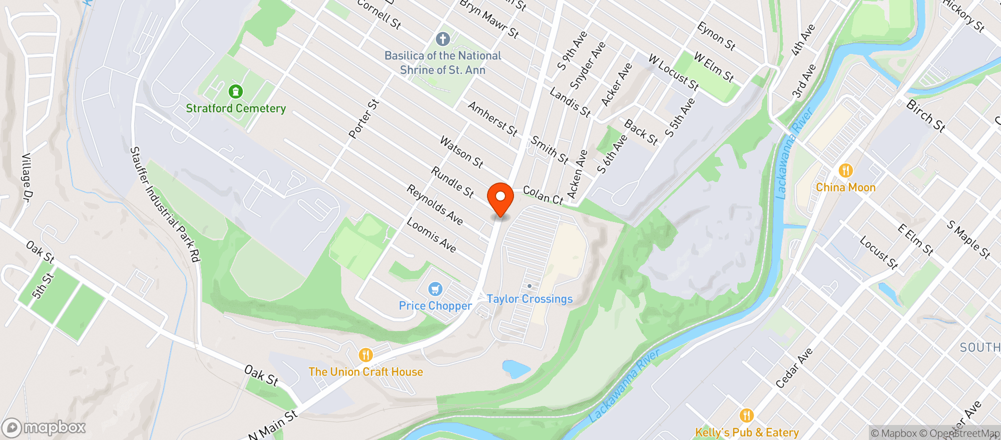 Map showing Aldos Pizza