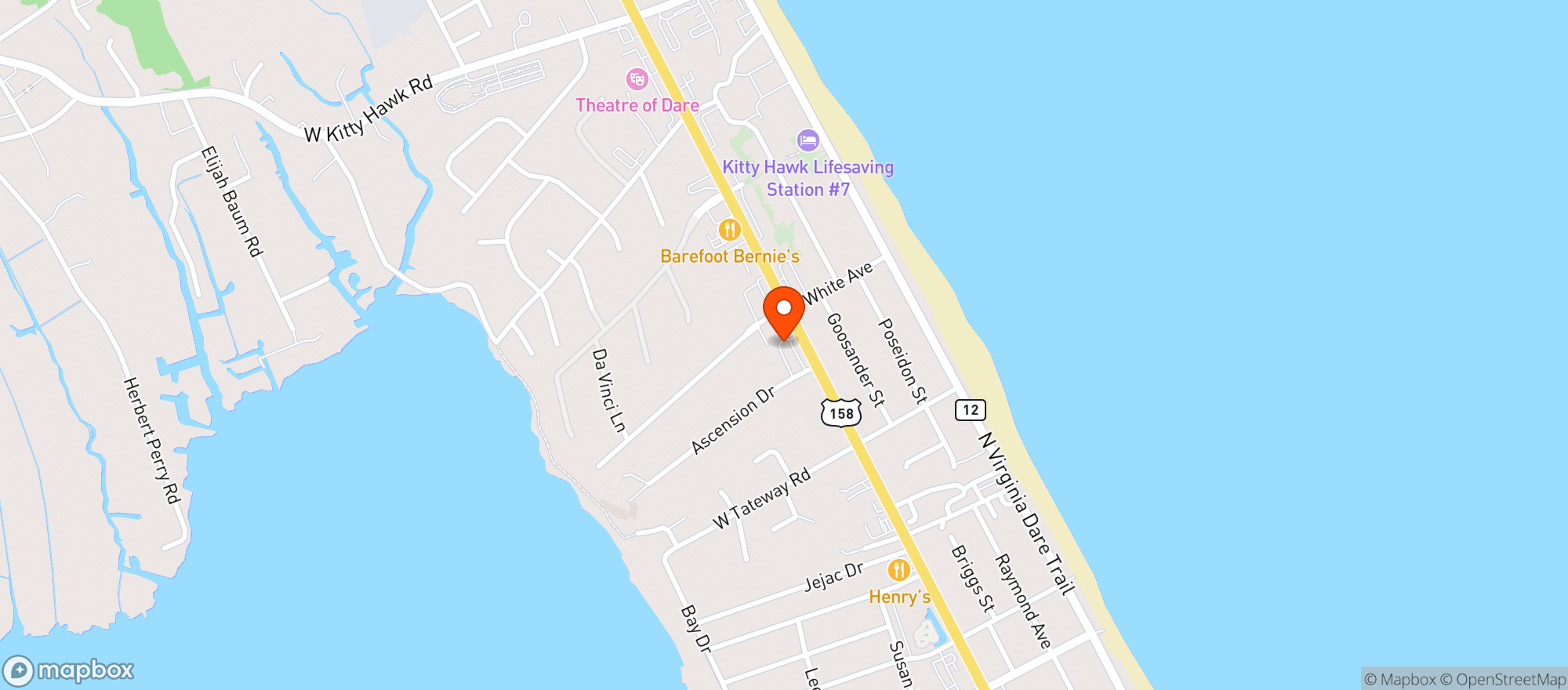 Map showing TRIO Restaurant & Market - NC