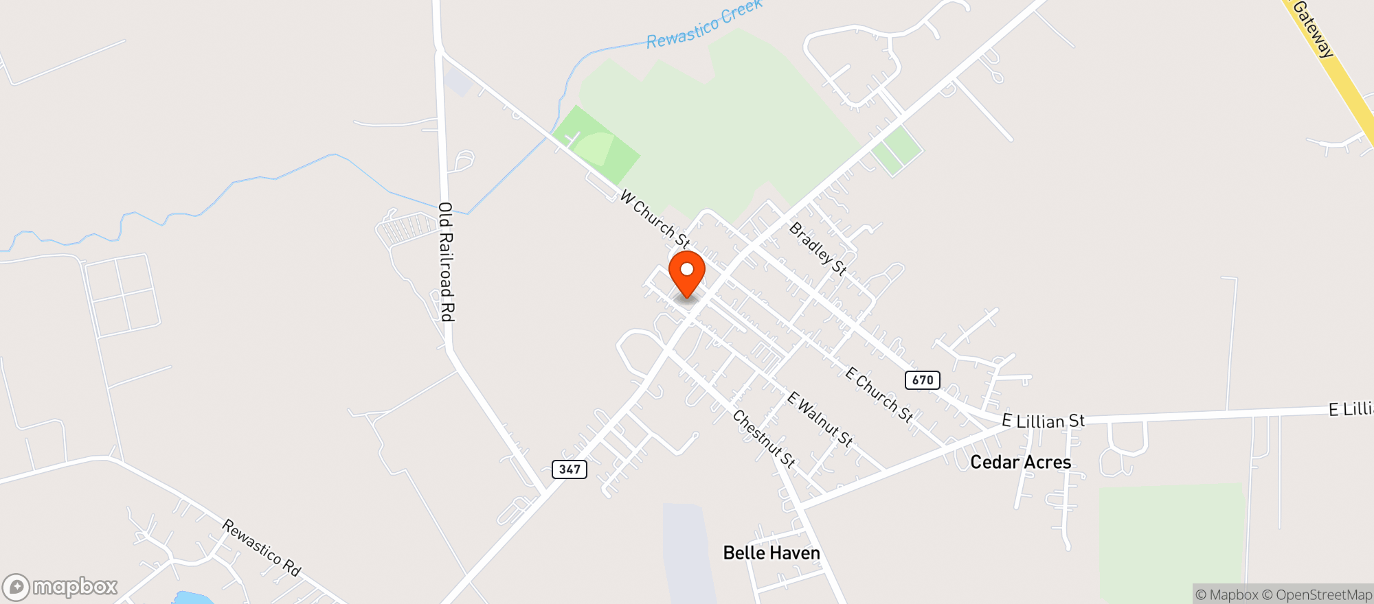 Map showing Hebron Food Rite