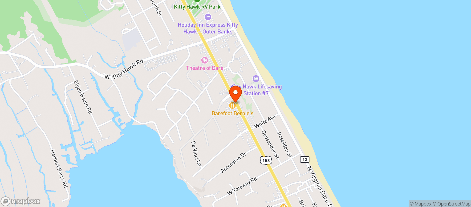 Map showing Trio Restaurant & Market