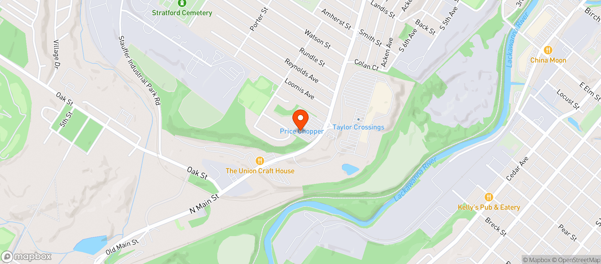 Map showing Taylor Beverage & Smoke