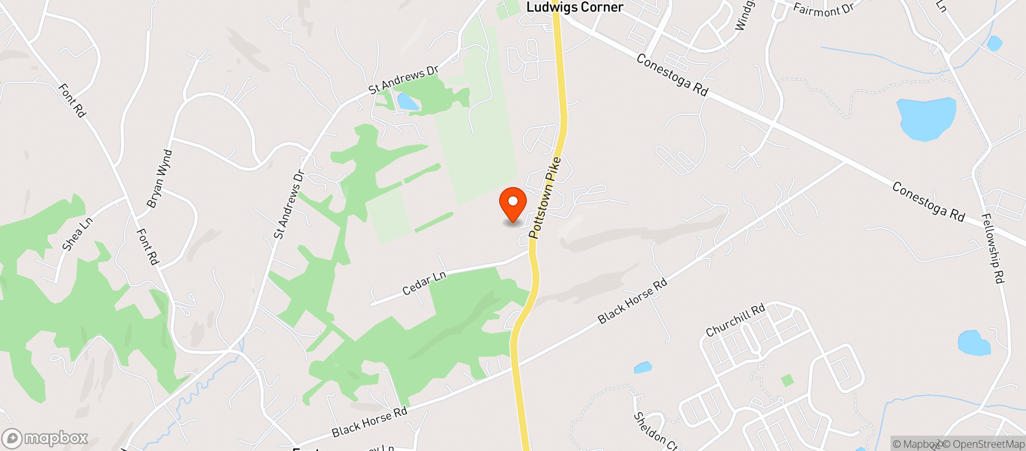 Map showing TOP OF THE HILL