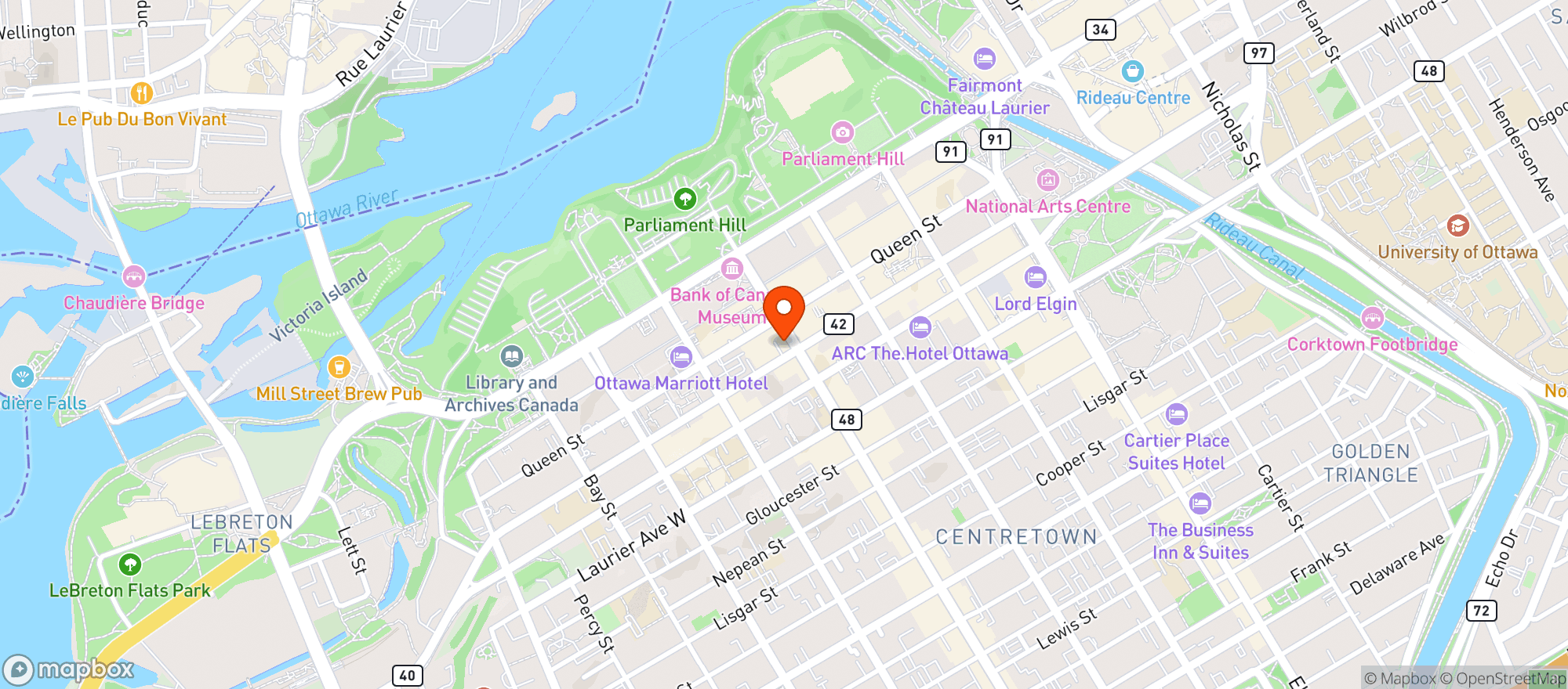 Map showing Knyota Adventures Inc