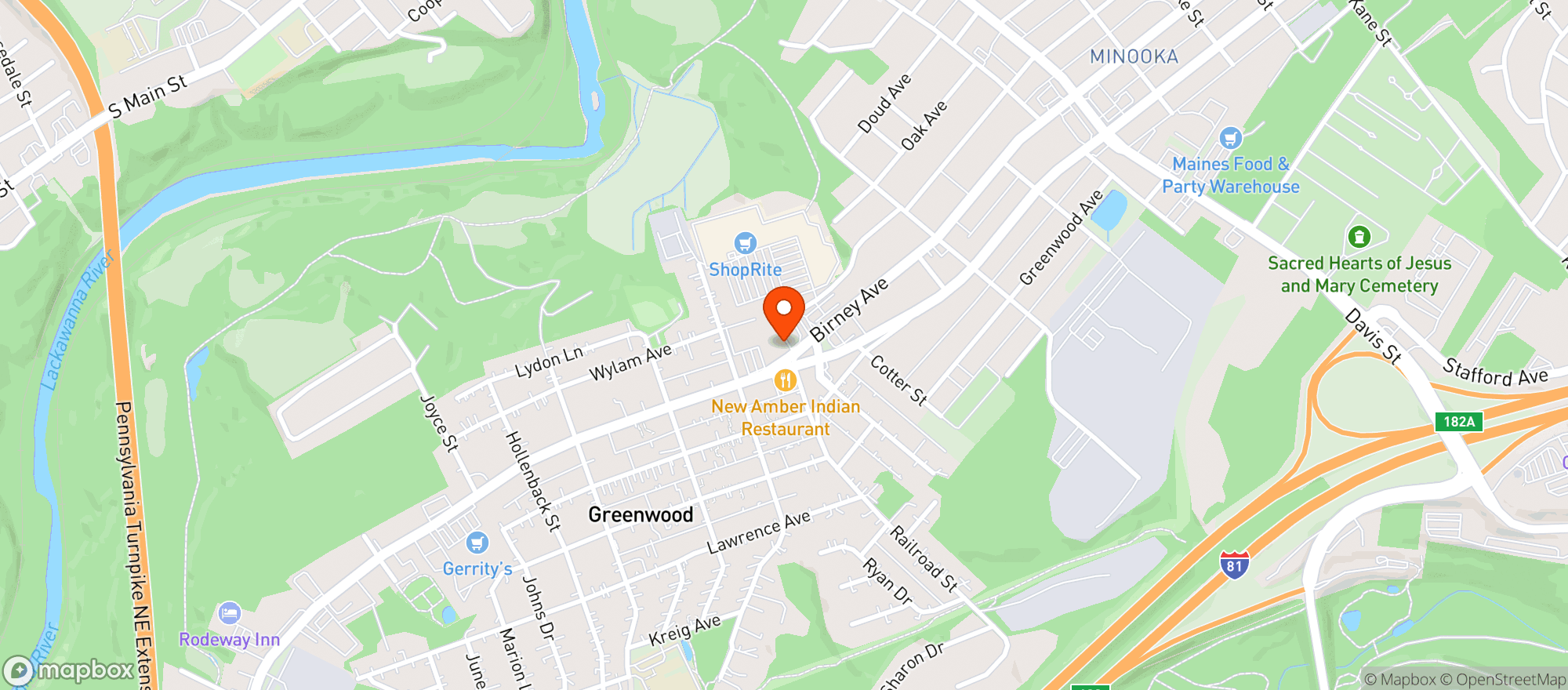 Map showing Shoprite