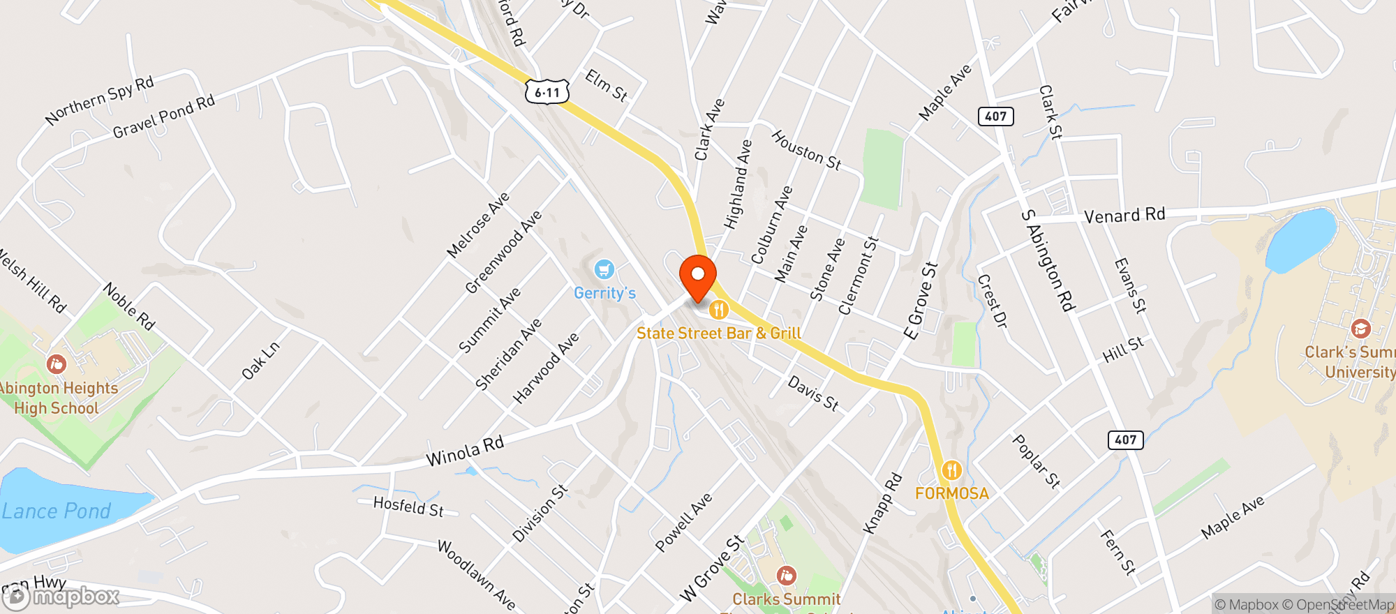 Map showing State Street Grill