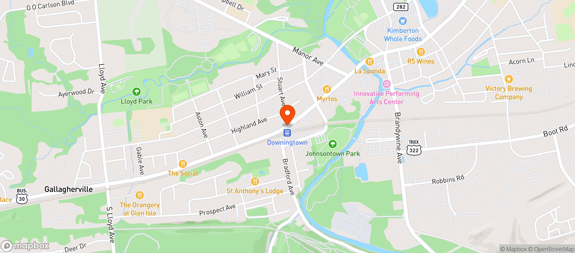 Map showing Station Taproom