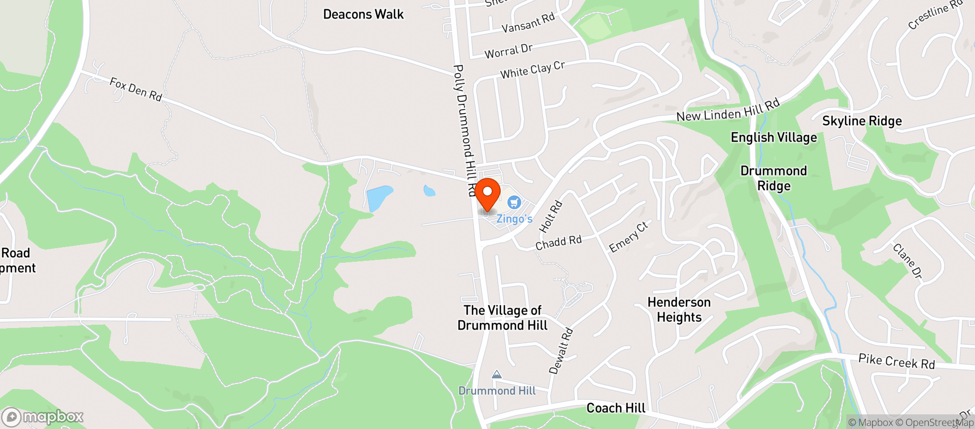 Map showing Polly Drummond Wine & Spirits