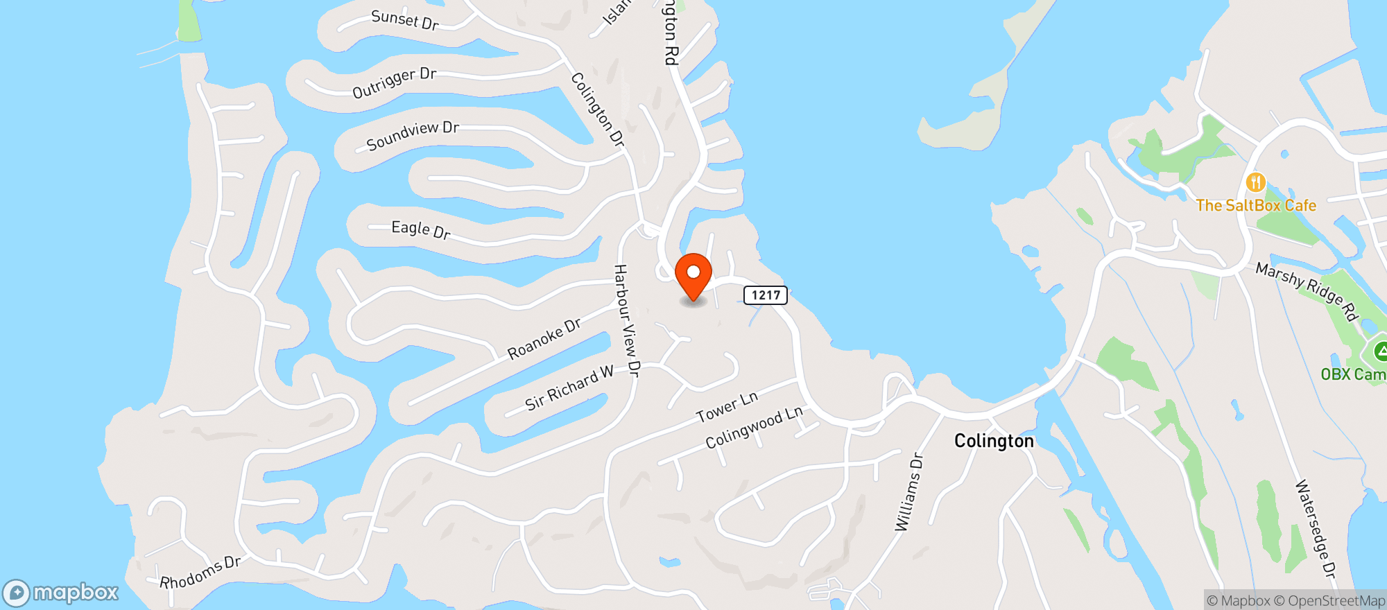 Map showing T Js Gas & Grill
