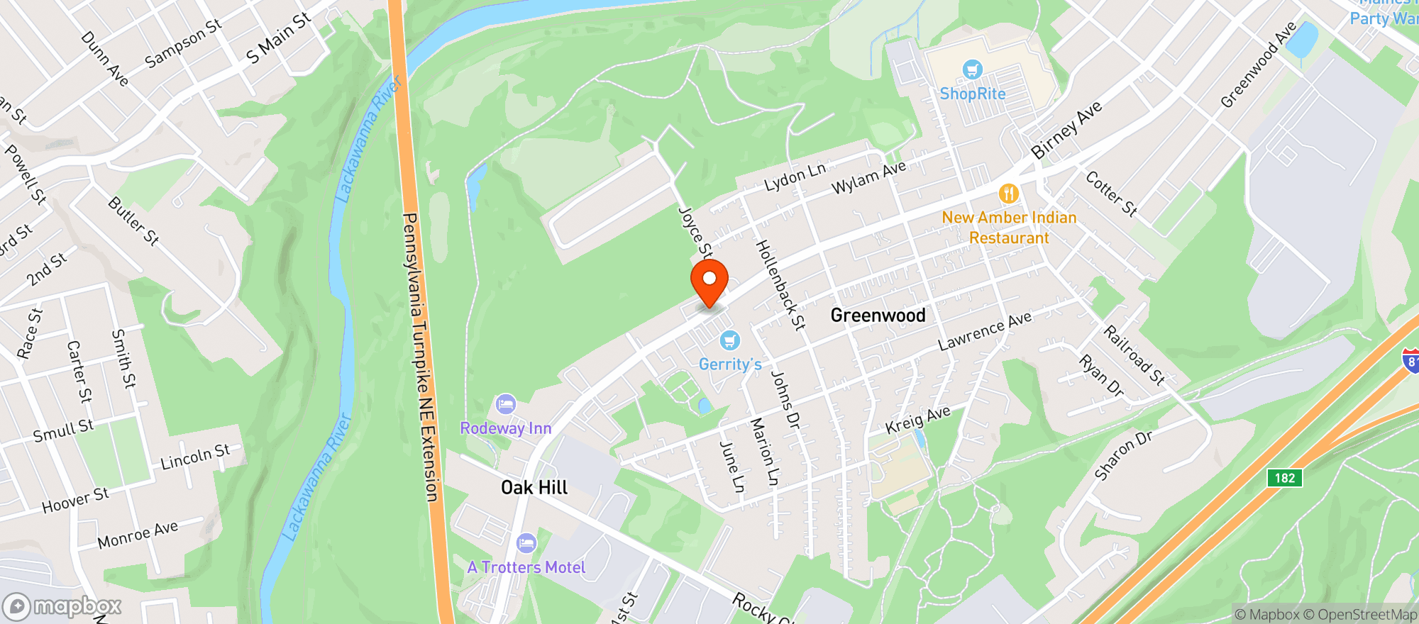 Map showing Gerritys The Fresh Grocer
