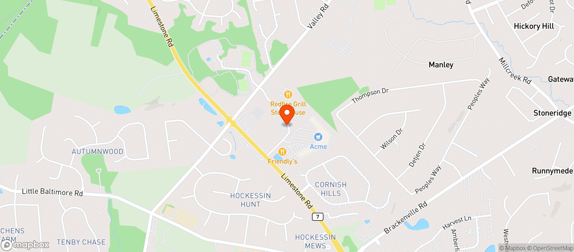Map showing Harpers Asian Bistro