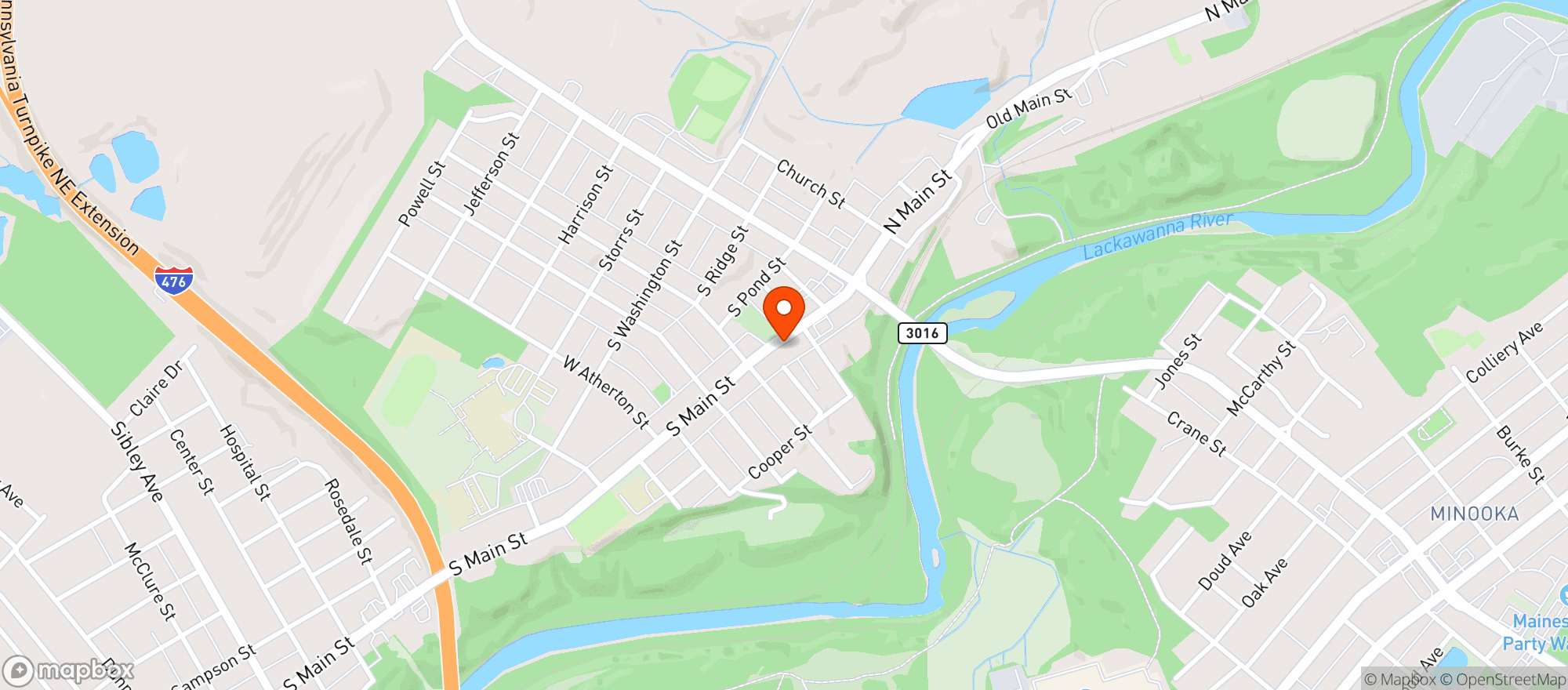 Map showing Taylor Six Packs To Go