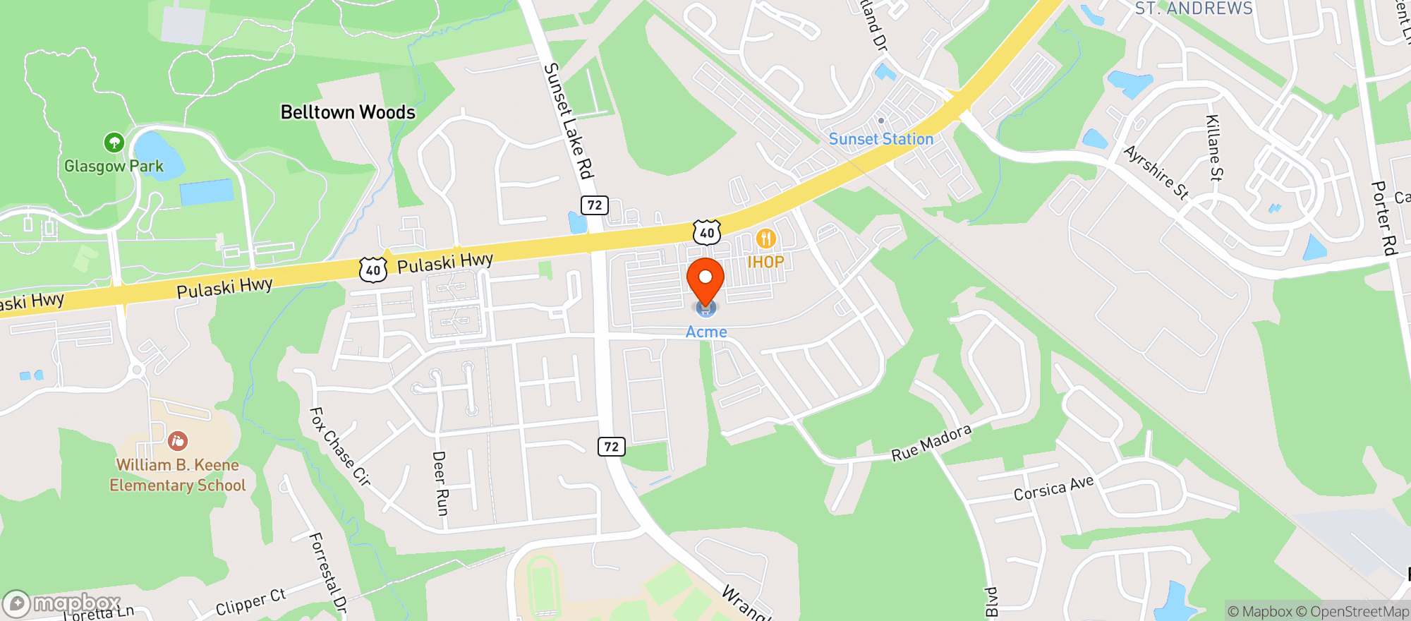Map showing Acme Market #817
