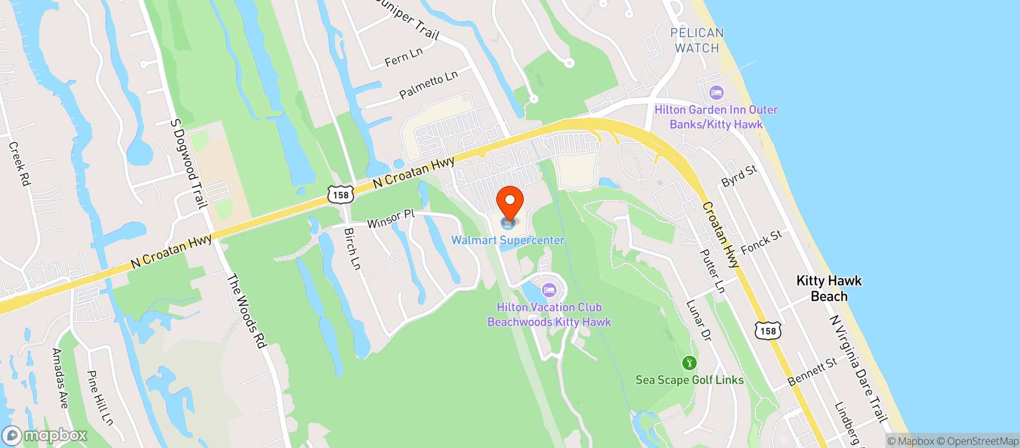Map showing Harris Teeter