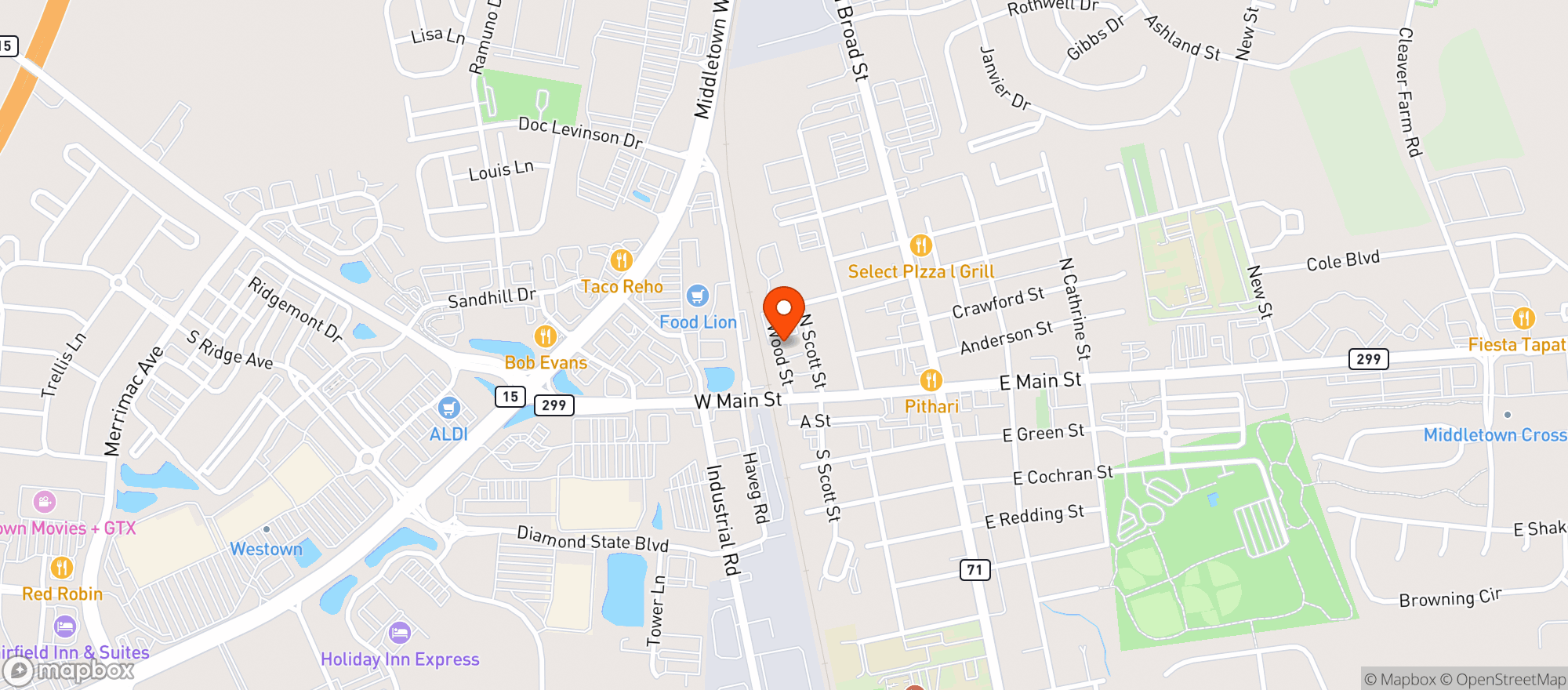 Map showing Jackson House Rest