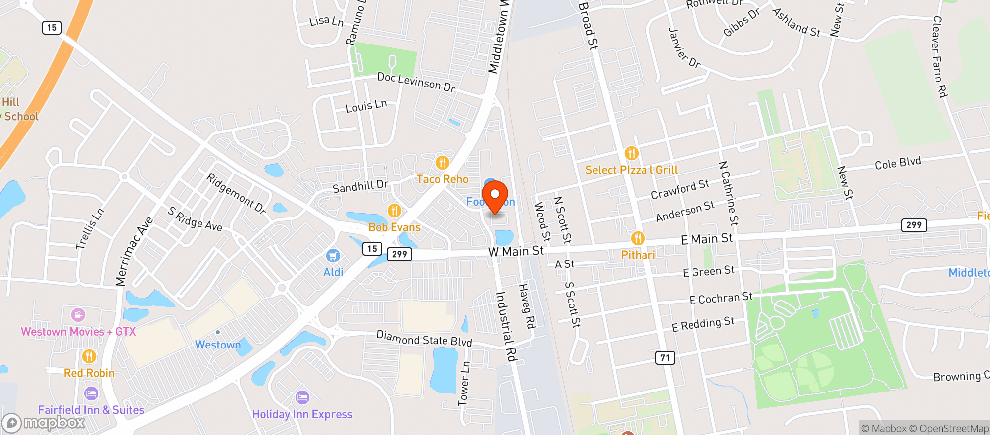 Map showing 365 Liquors