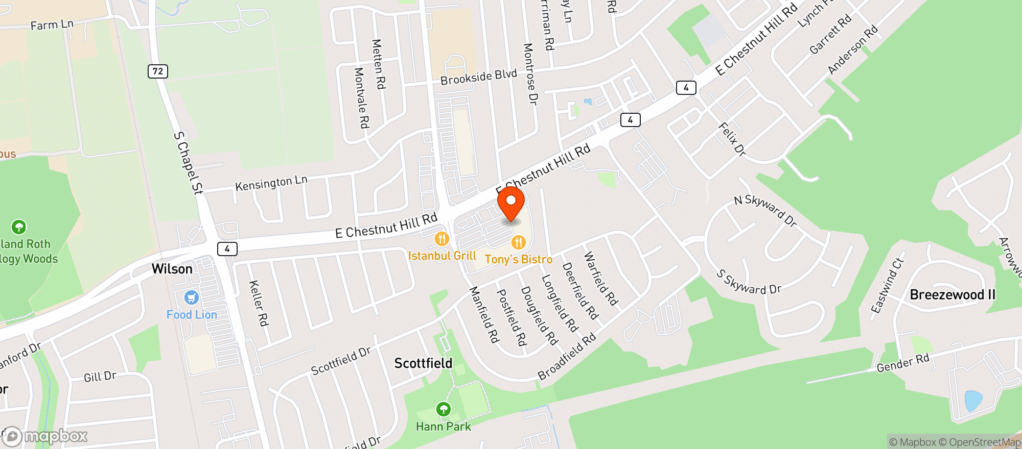 Map showing Shoprite