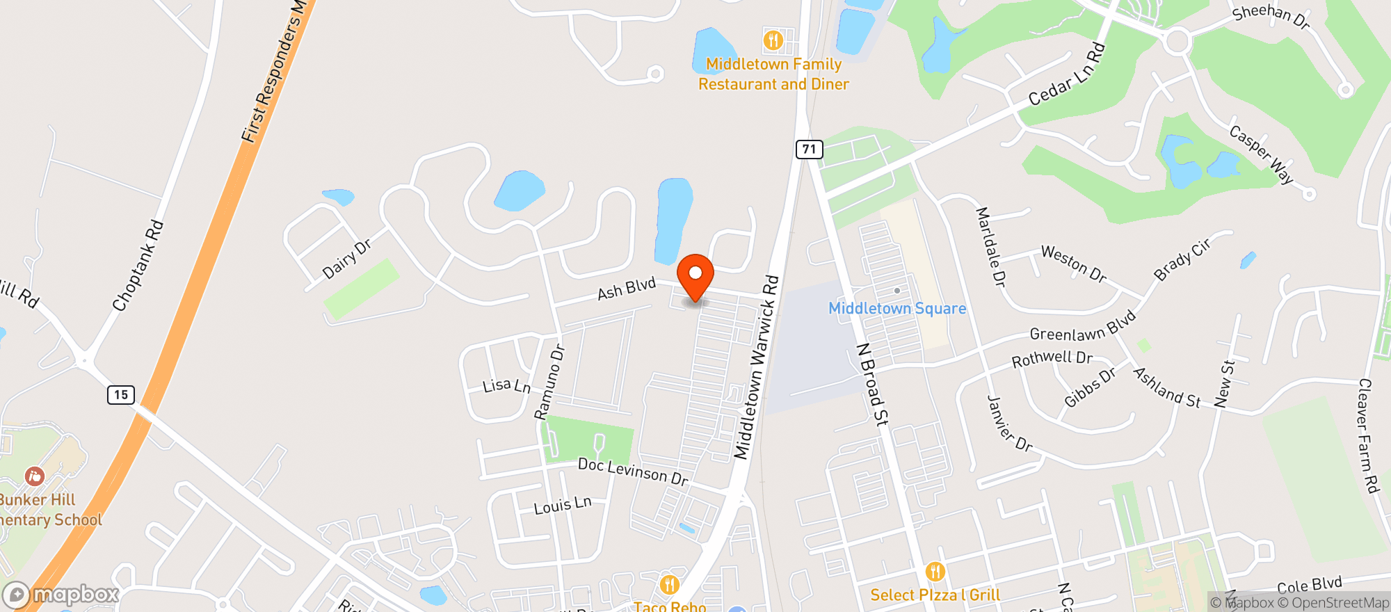 Map showing Tom Foolery