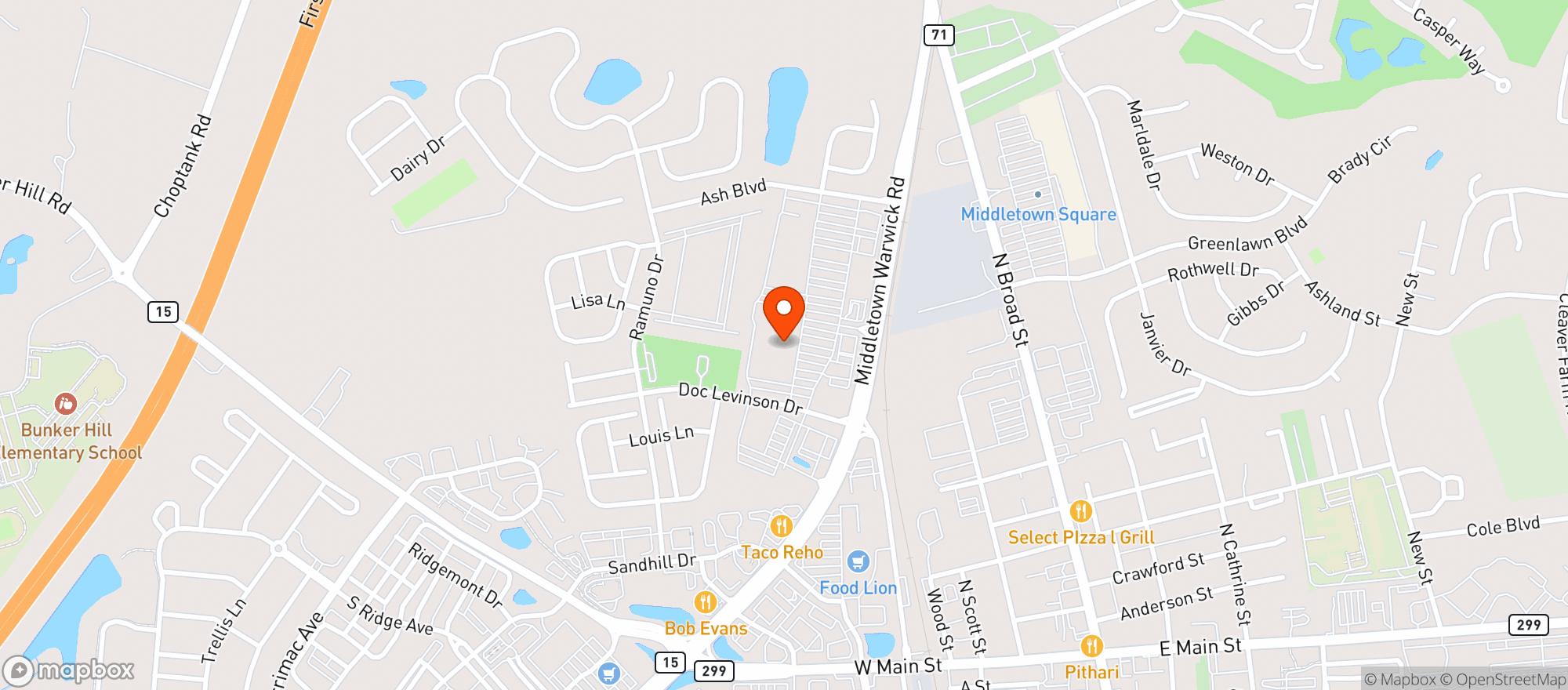 Map showing Target