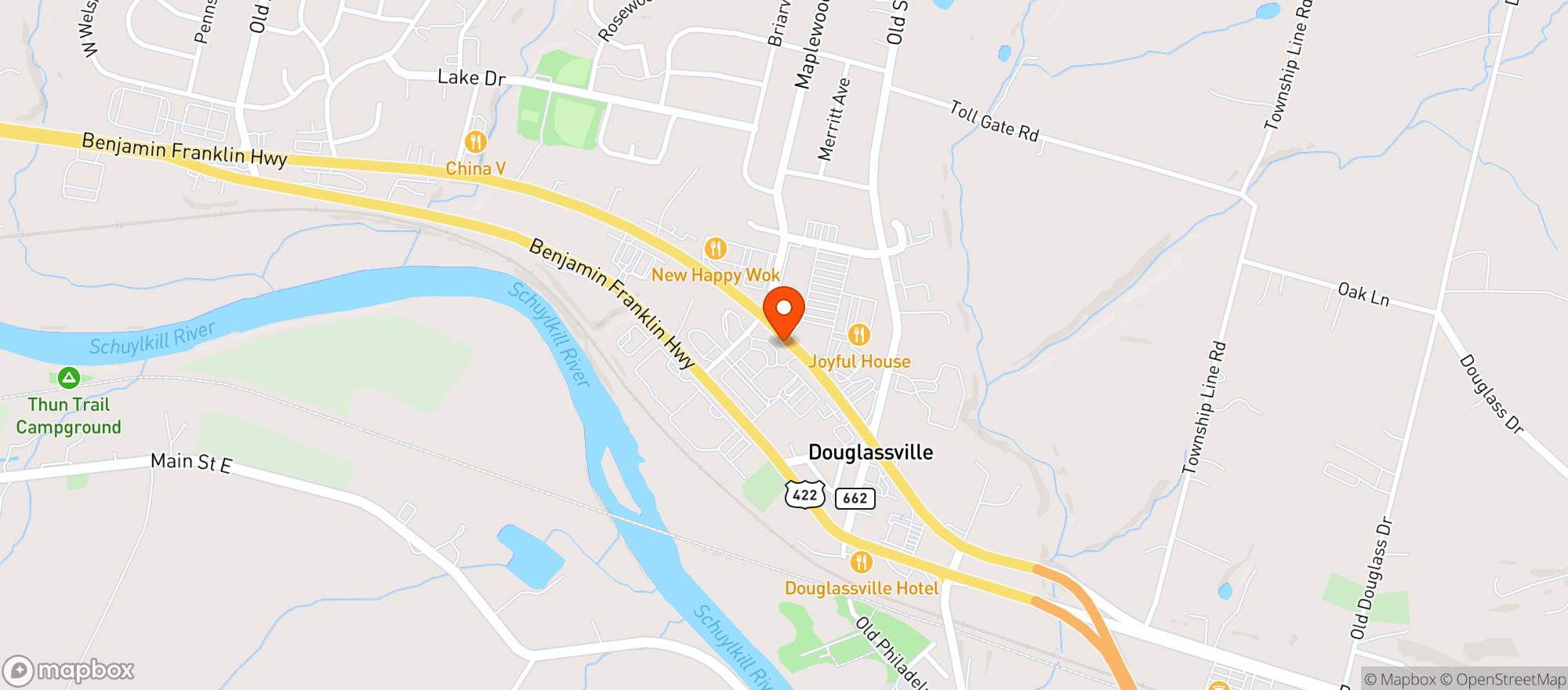 Map showing Amity 1st Stop Beverage
